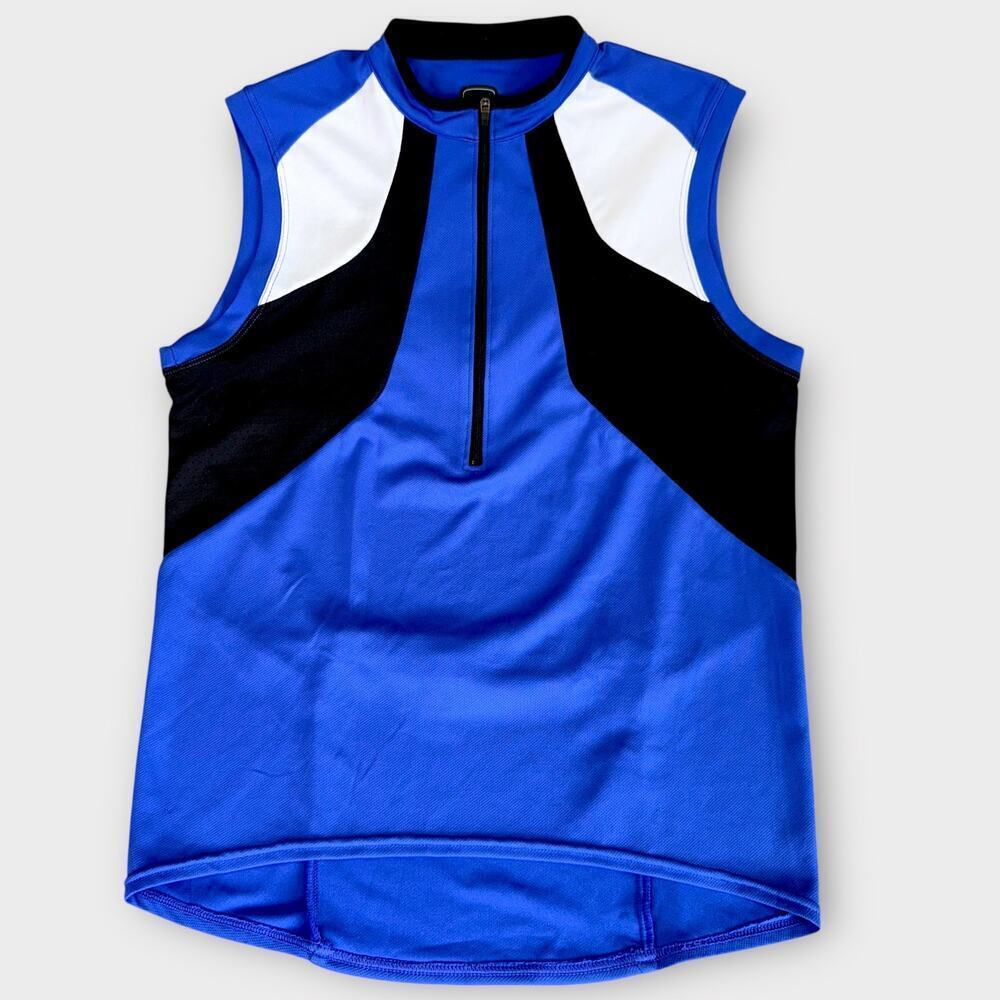 INSPORT Vintage Sleeveless Half Zip Cycling Bike Shirt Jersey Size S Colorblock